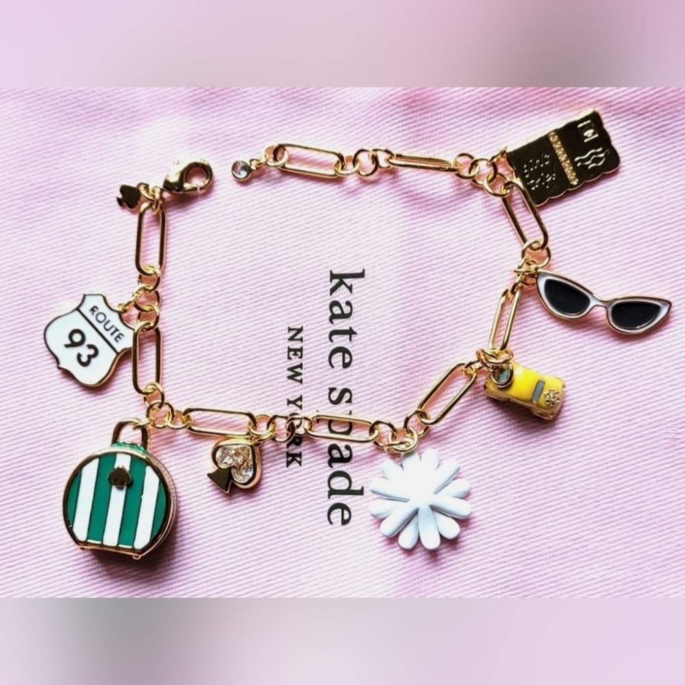 Kate Spade Off We Go Travel Bracelet Charm